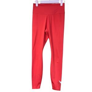 Nike Dri-FIT Womens Small Orange High Rise Leggings S Athletic Workout Pants